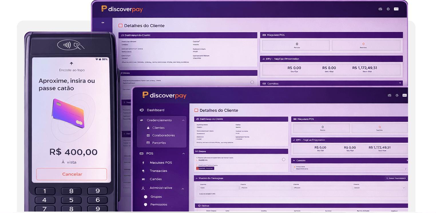 Plataforma de pagamentos DiscoverPay em uso por um cliente