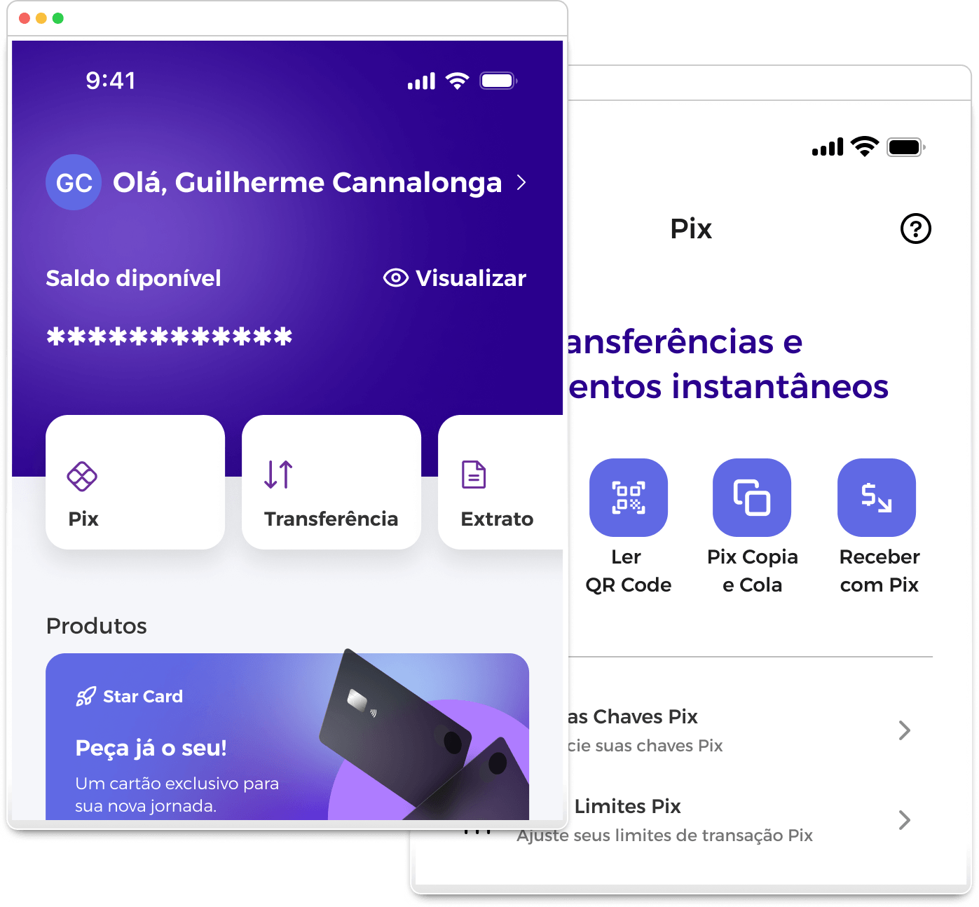 Aplicativo do Banco Digital White Label da StarBank