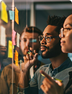 Equipe participando de um design sprint